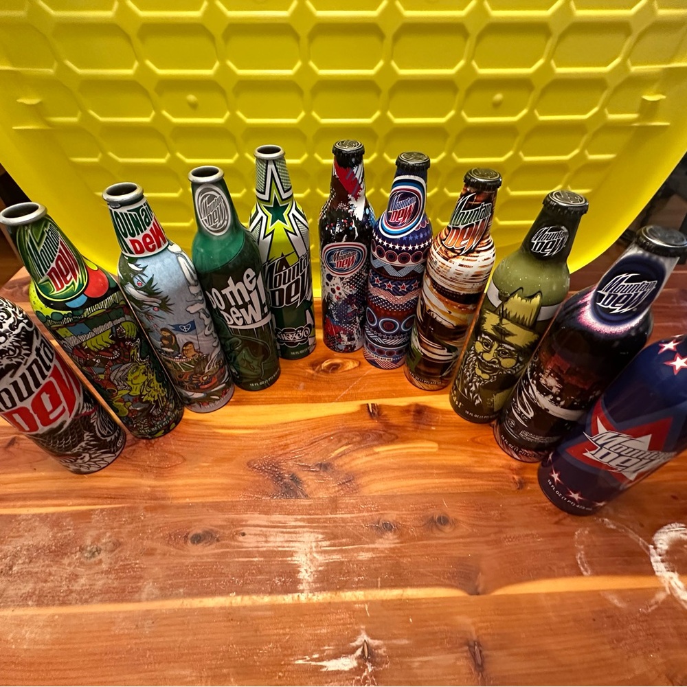Mountain Dew collector bottles